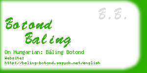 botond baling business card